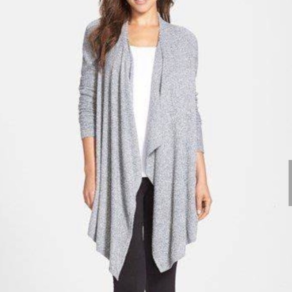 Soft Barefoot Dreams bamboo drape front cardigan S/M - Picture 1 of 5